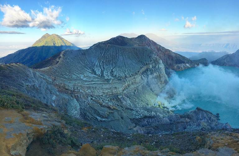 Indonesia, Java, Ijen, volcano view, Индонезия, Ява, Иджен, Вид Вулкана