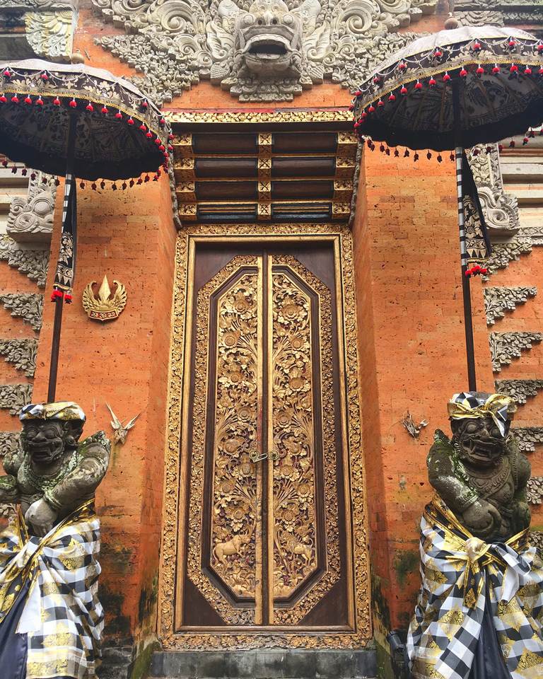 Indonesia, Bali, Ubud, Индонезия, Бали, Убуд, temple, храм, двери, doors